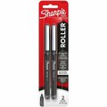 Newell Brands Rollerball Pen, Sharpie, 0.05mm, w/Metal Clip, Black, 2PK SAN2093200